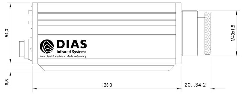 DA10G, DA10GV紅外測(cè)溫儀尺寸圖